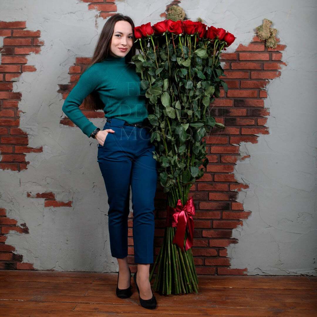 Букет 51 роза 160 см